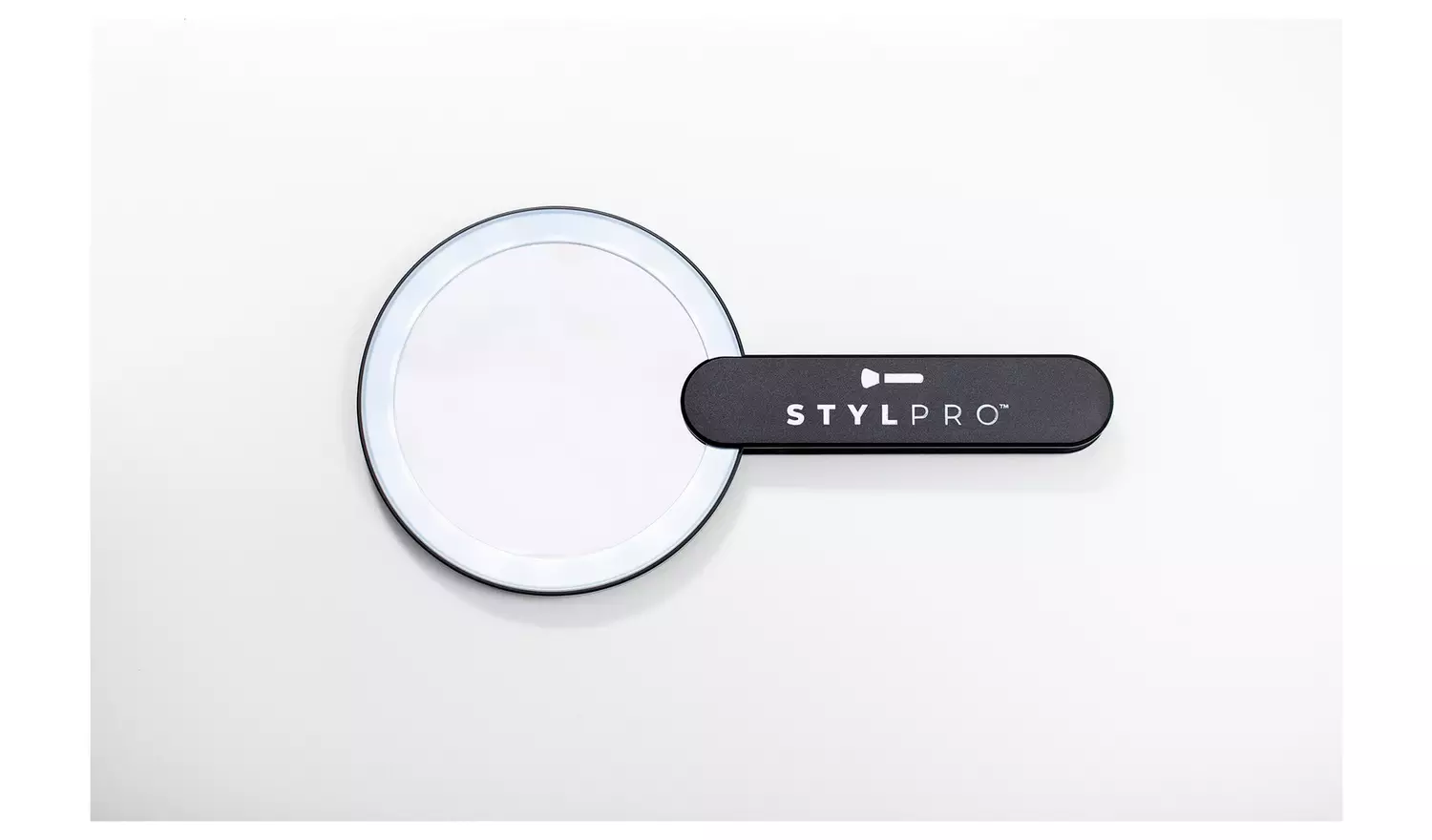 Stylpro Twirl Me Up Hand Held LED Mirror - Black