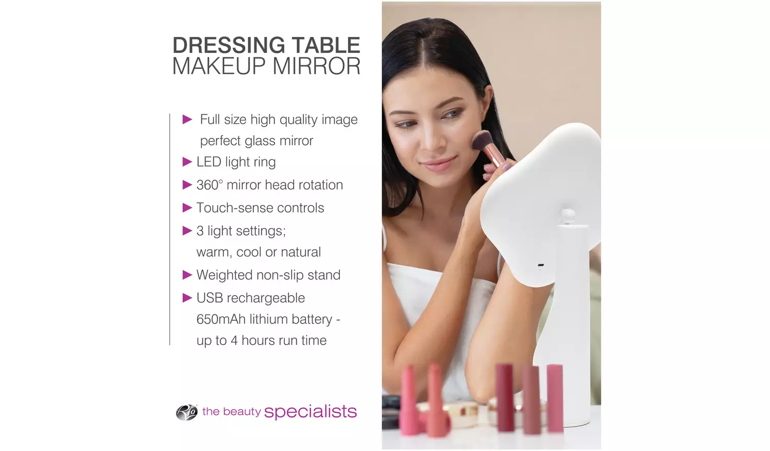 Rio Illuminated Flower Mirror