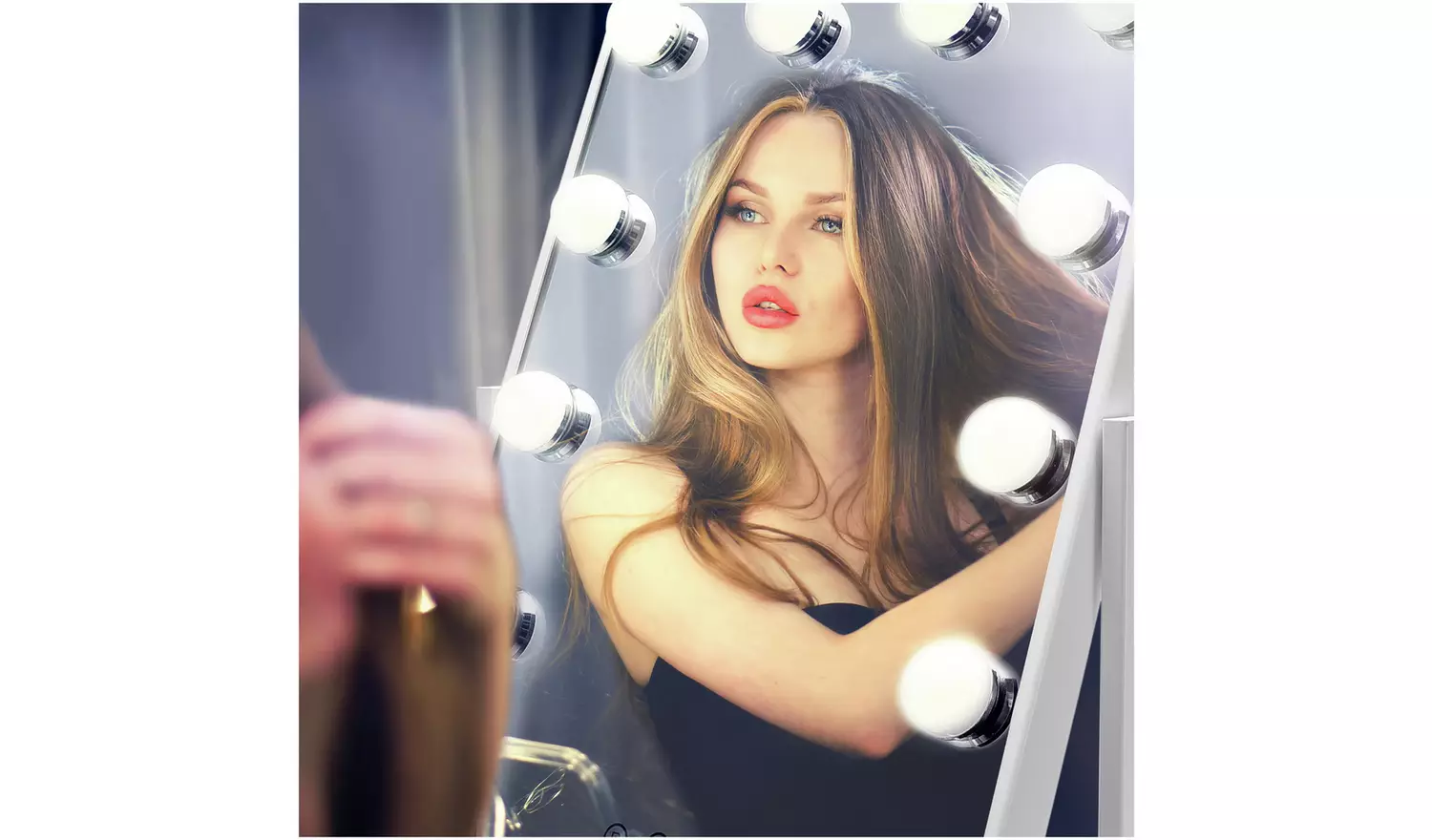 Rio Hollywood Glamour Lighted Dressing Table Mirror