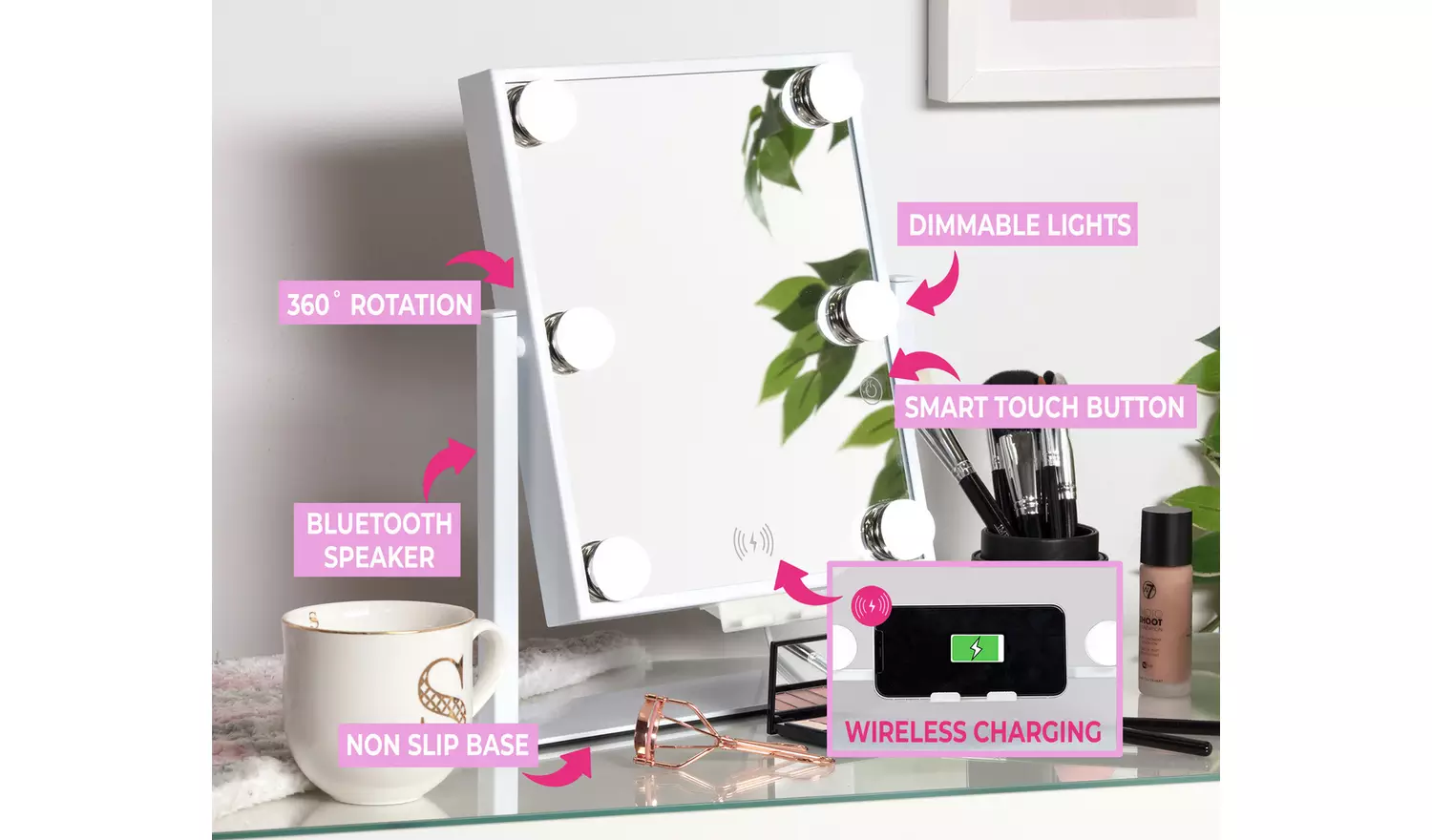 STYLPRO Hollywood Bluetooth Mirror