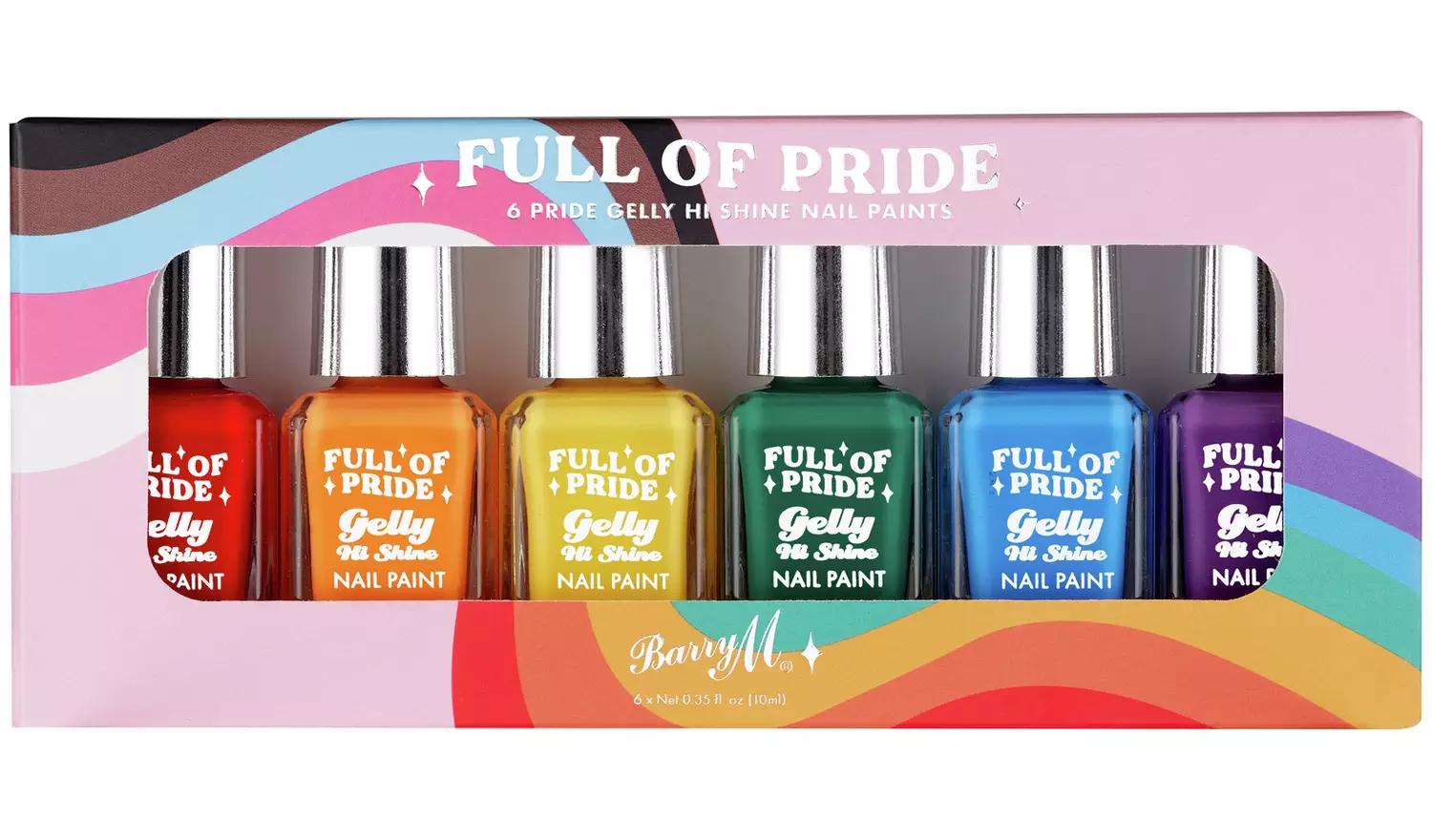Barry M Cosmestics Full of Pride Nail Polish - Pack of 6