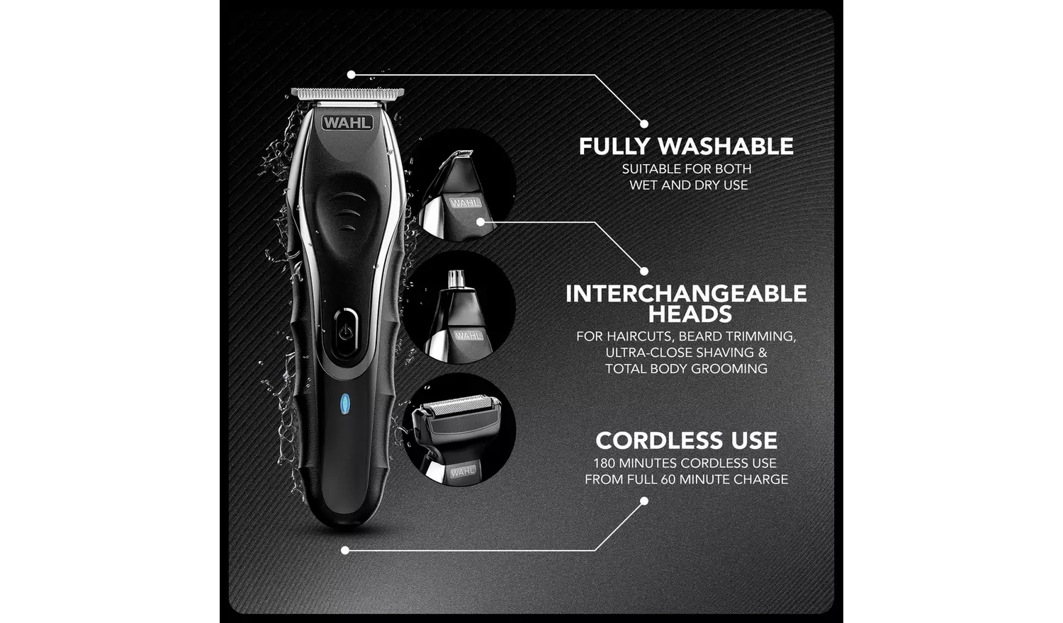 Wahl Aqua Blade Beard Trimmer and Grooming Kit 9899-804X