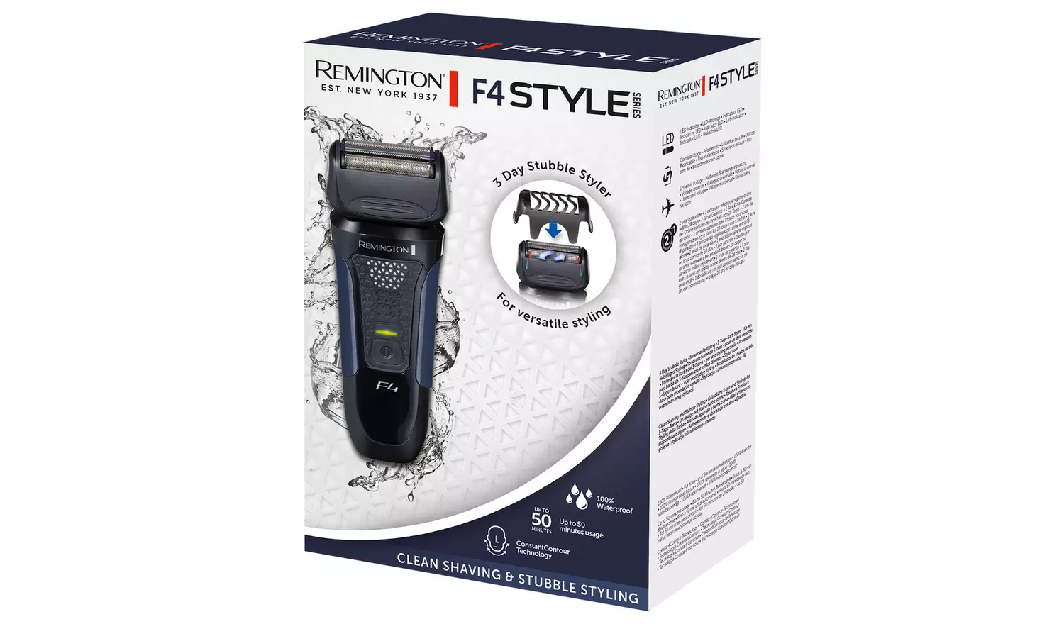 Remington F4 Style Series Wet and Dry Electric Shaver F4002