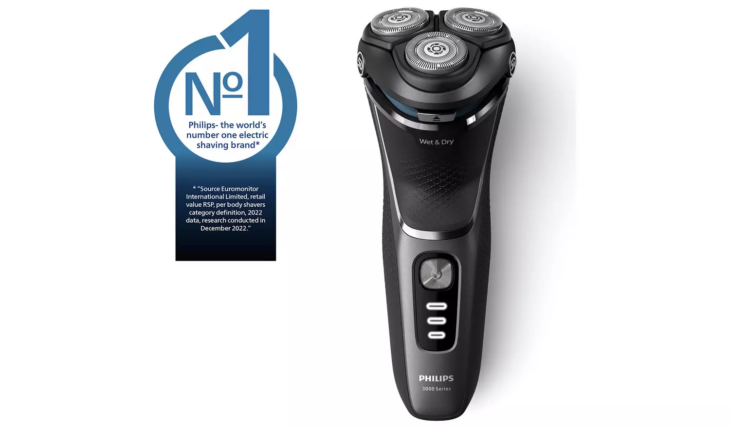 Philips 3000 Series Wet & Dry Electric Shaver S3343/13