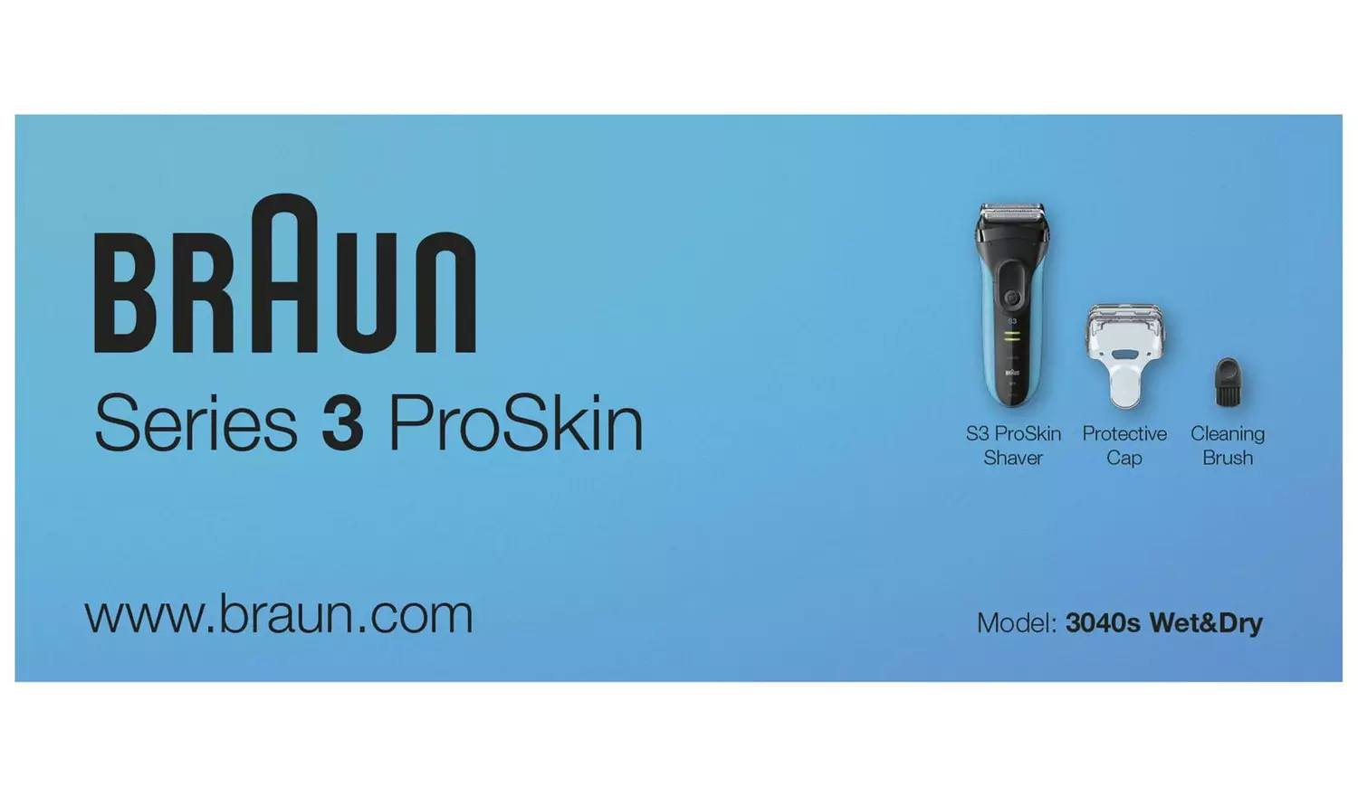 Braun Series 3 Wet and Dry Electric Shaver 3040s