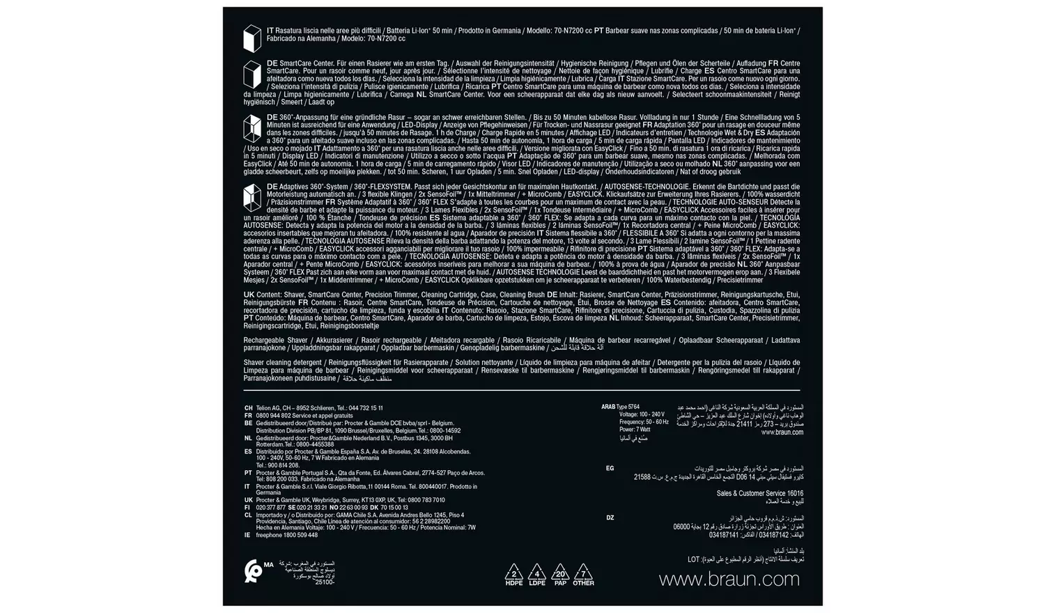 Braun Series 7 Electric Shaver