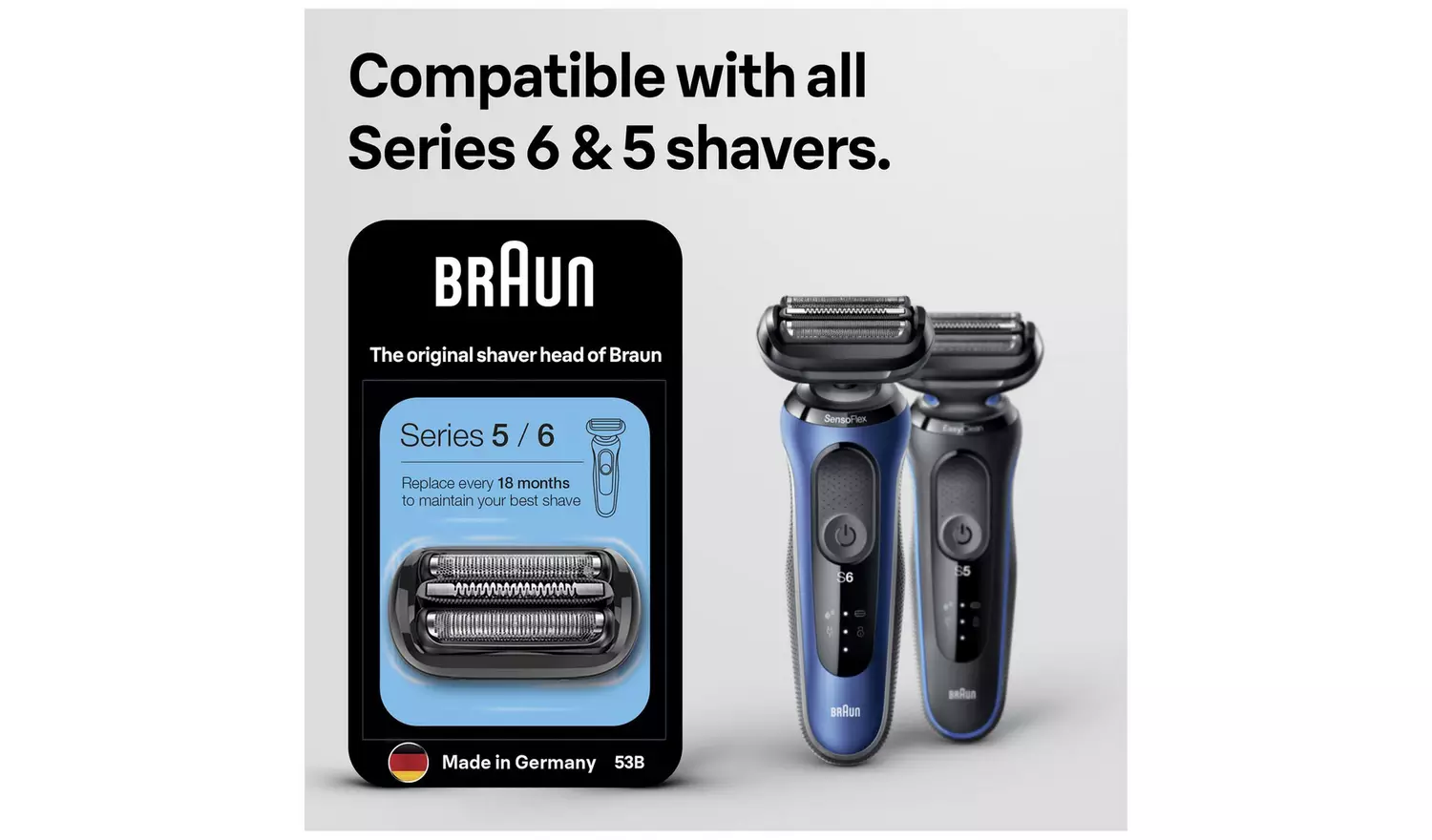 Braun Series 5 Shaver Replacement Blade Shaving Head 53B