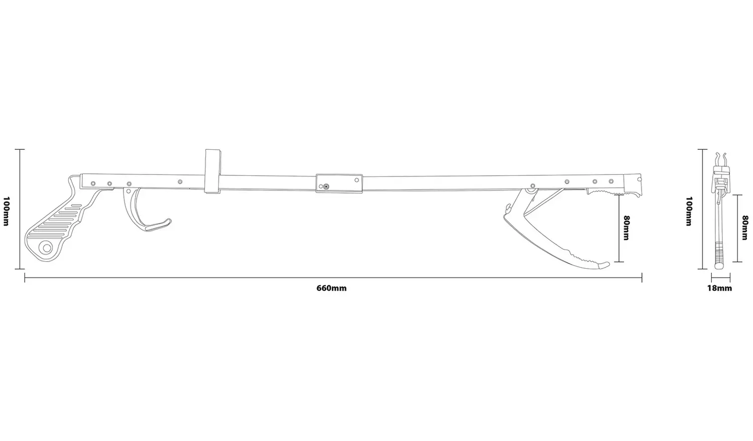 Aidapt Folding Handy Reacher Grab Stick