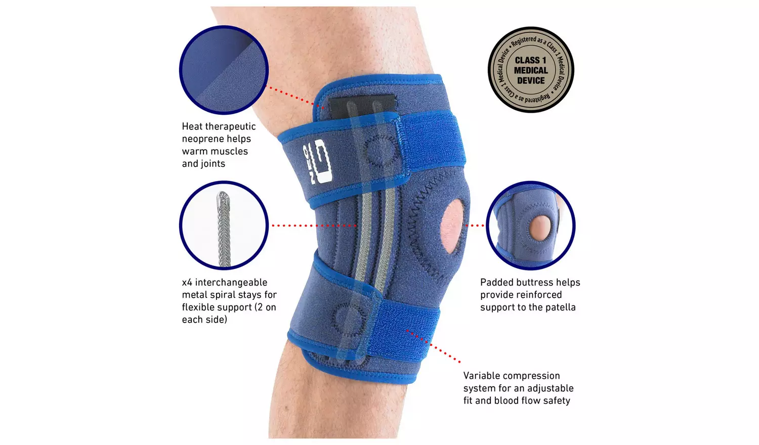 Neo G Stabilized Open Knee Support - One Size