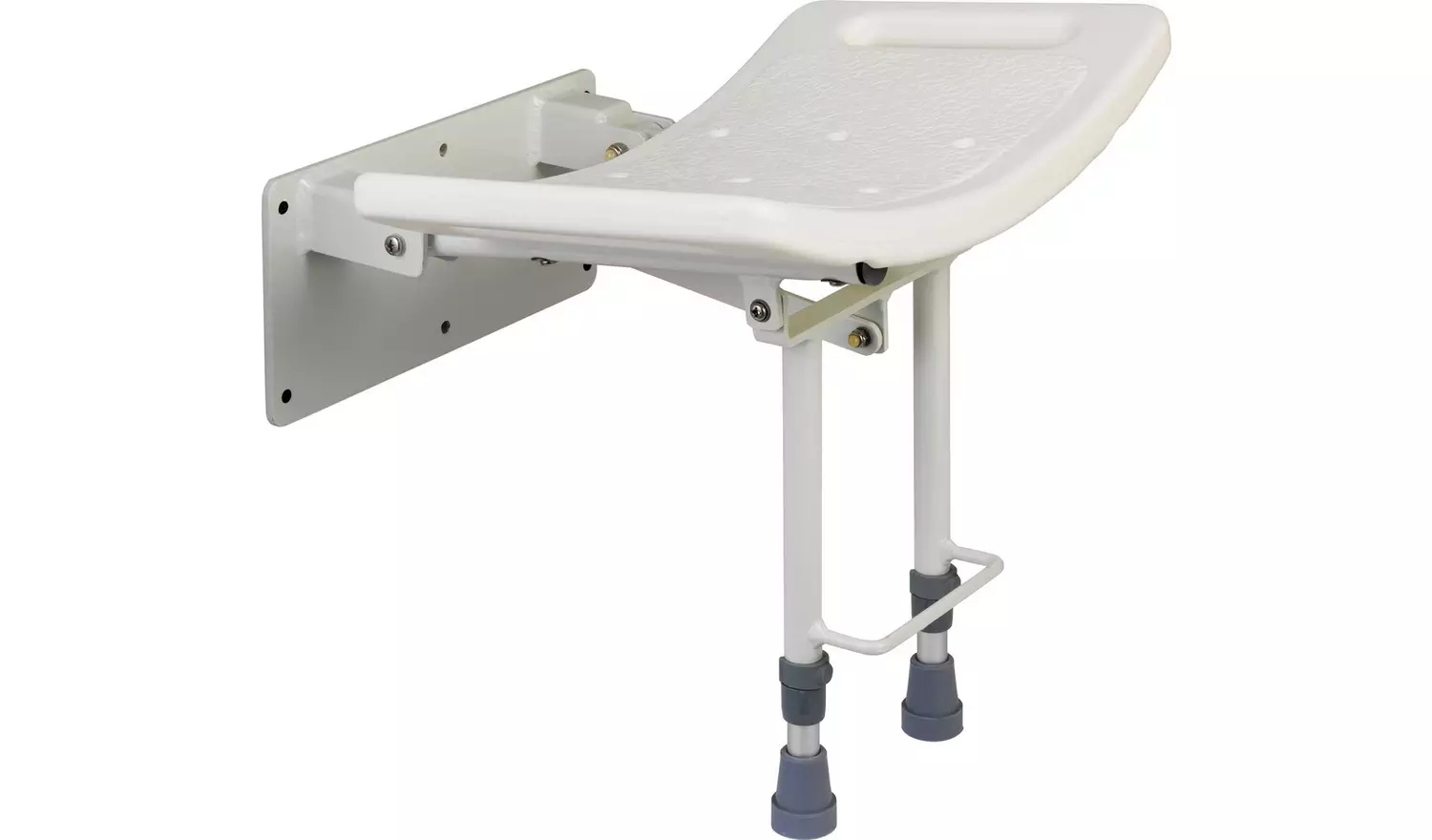 Shower Seat with Legs - Wall Mounted