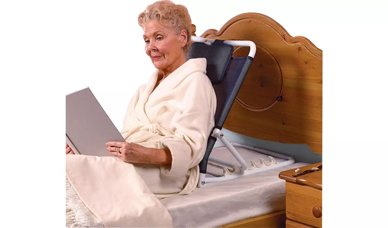 Adjustable Bed Backrest with Headrest