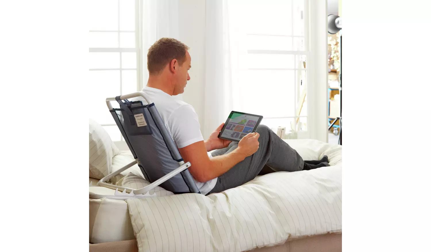 Adjustable Bed Backrest with Headrest