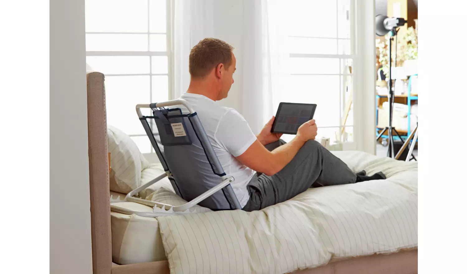 Adjustable Bed Backrest with Headrest