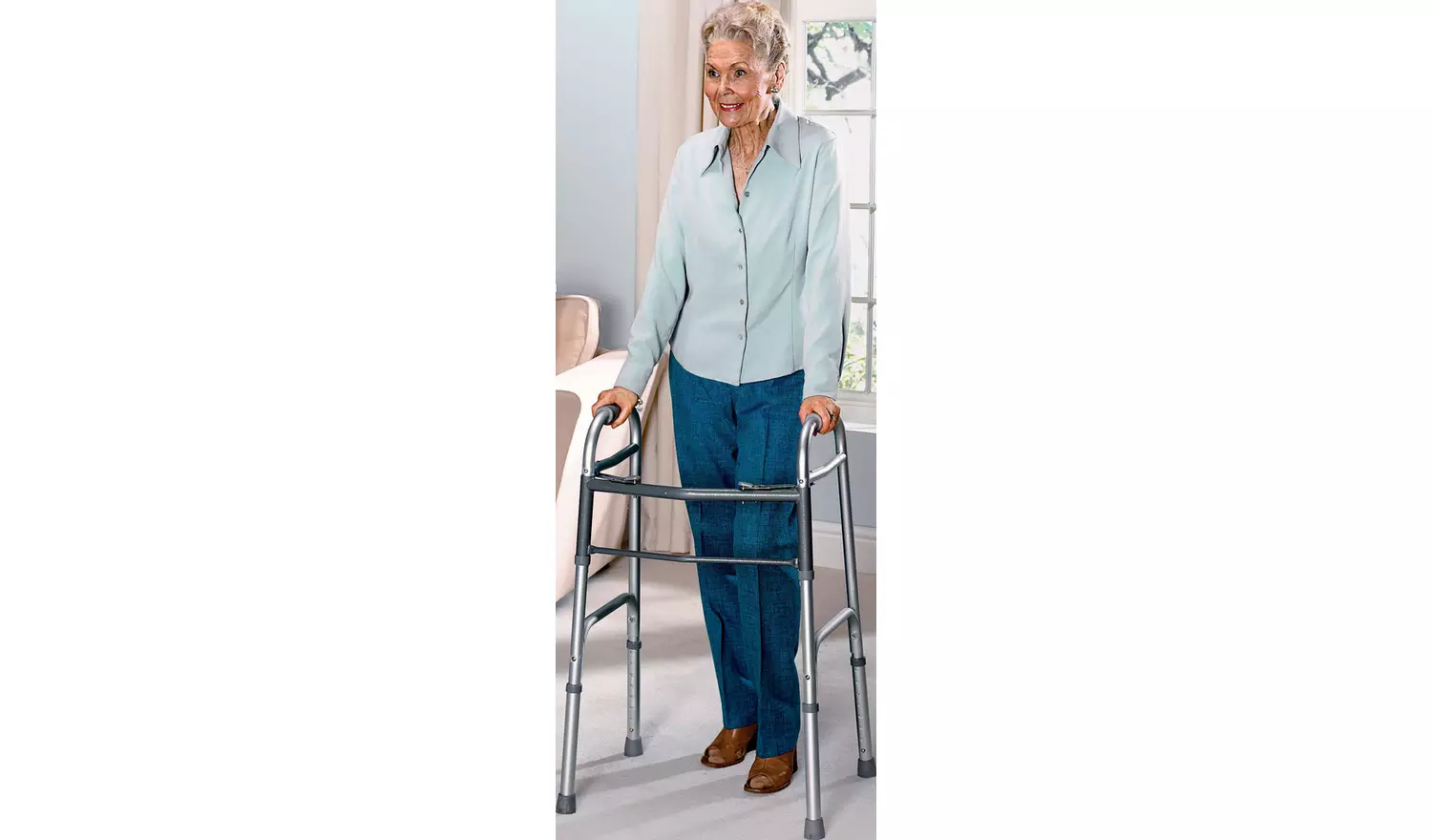 Drive Devilbiss Height Adjustable Folding Walking Frame