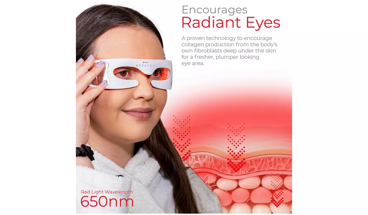 STYLPRO Radiant Eyes Red Light Therapy Goggles