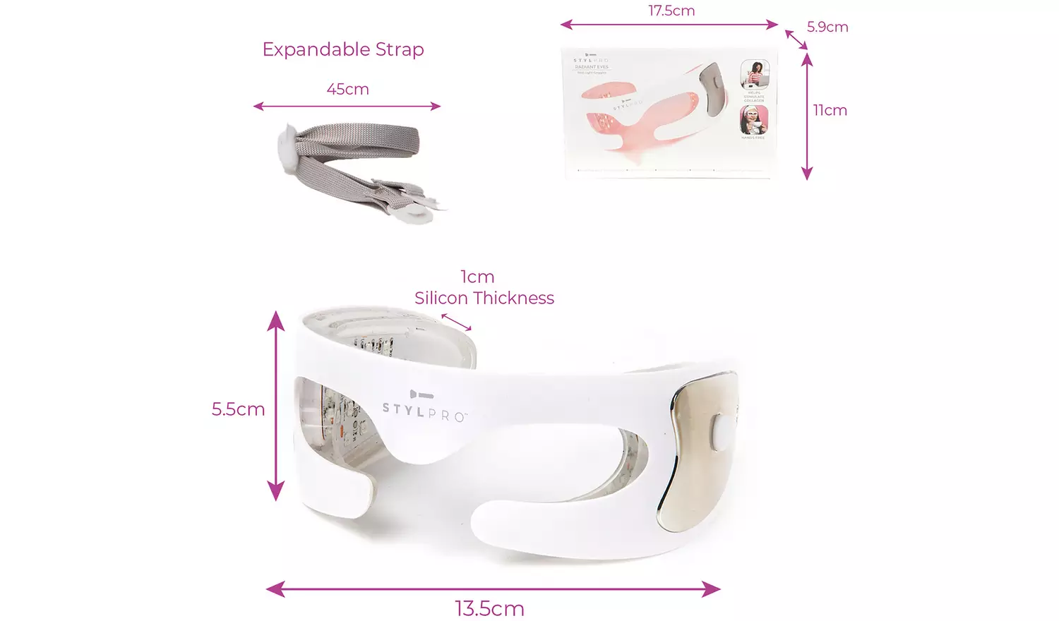 STYLPRO Radiant Eyes Red Light Therapy Goggles