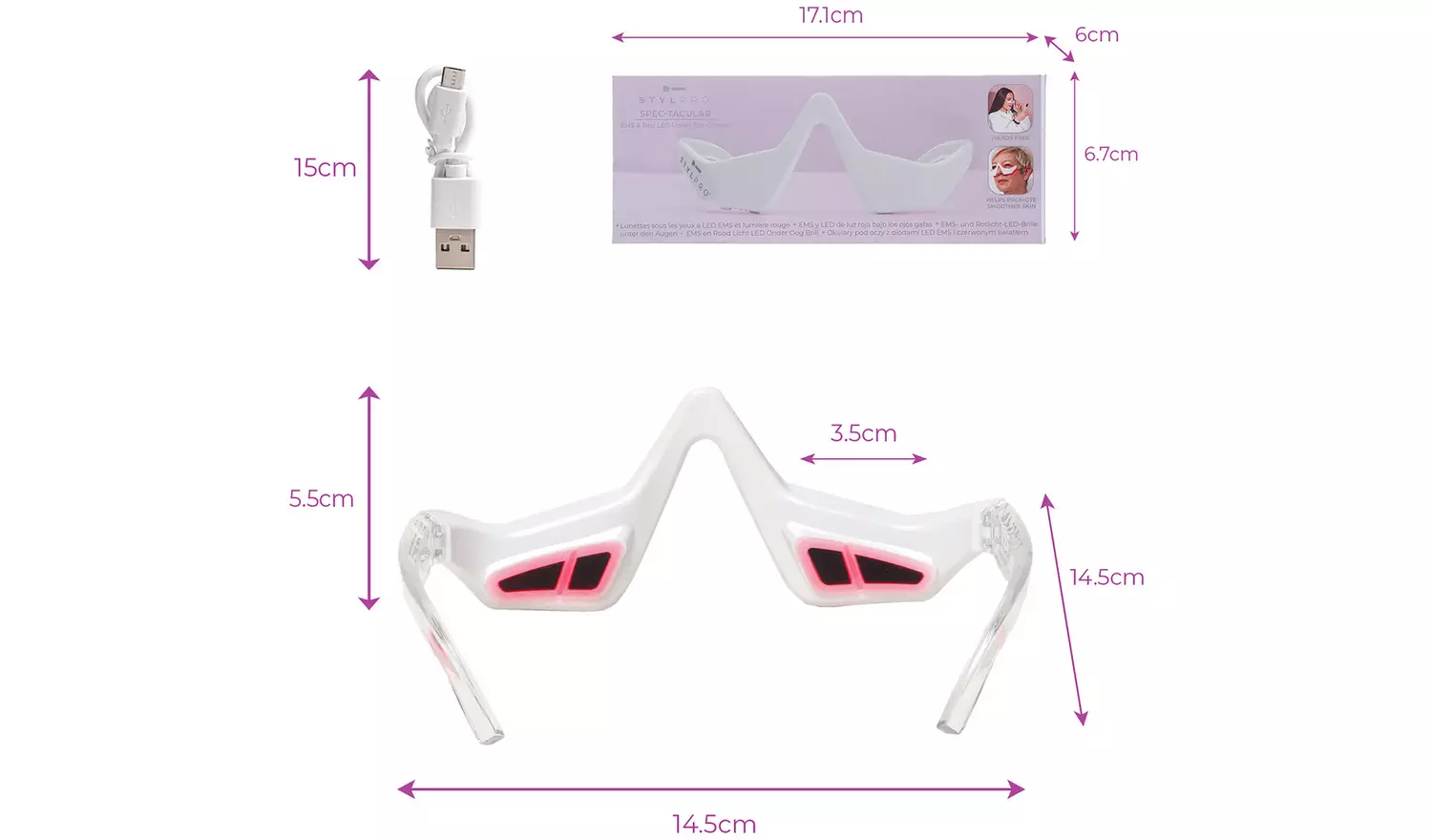 STYLPRO Spec-tacular EMS and Red Light Therapy Glasses