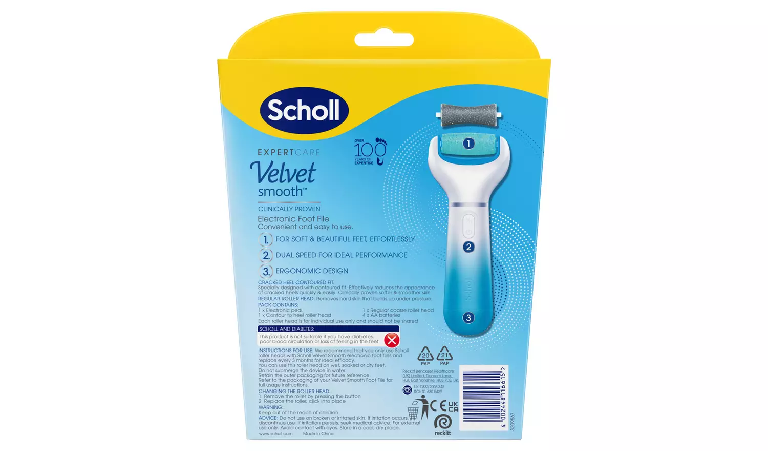 Scholl Velvet Smooth Electric Foot File