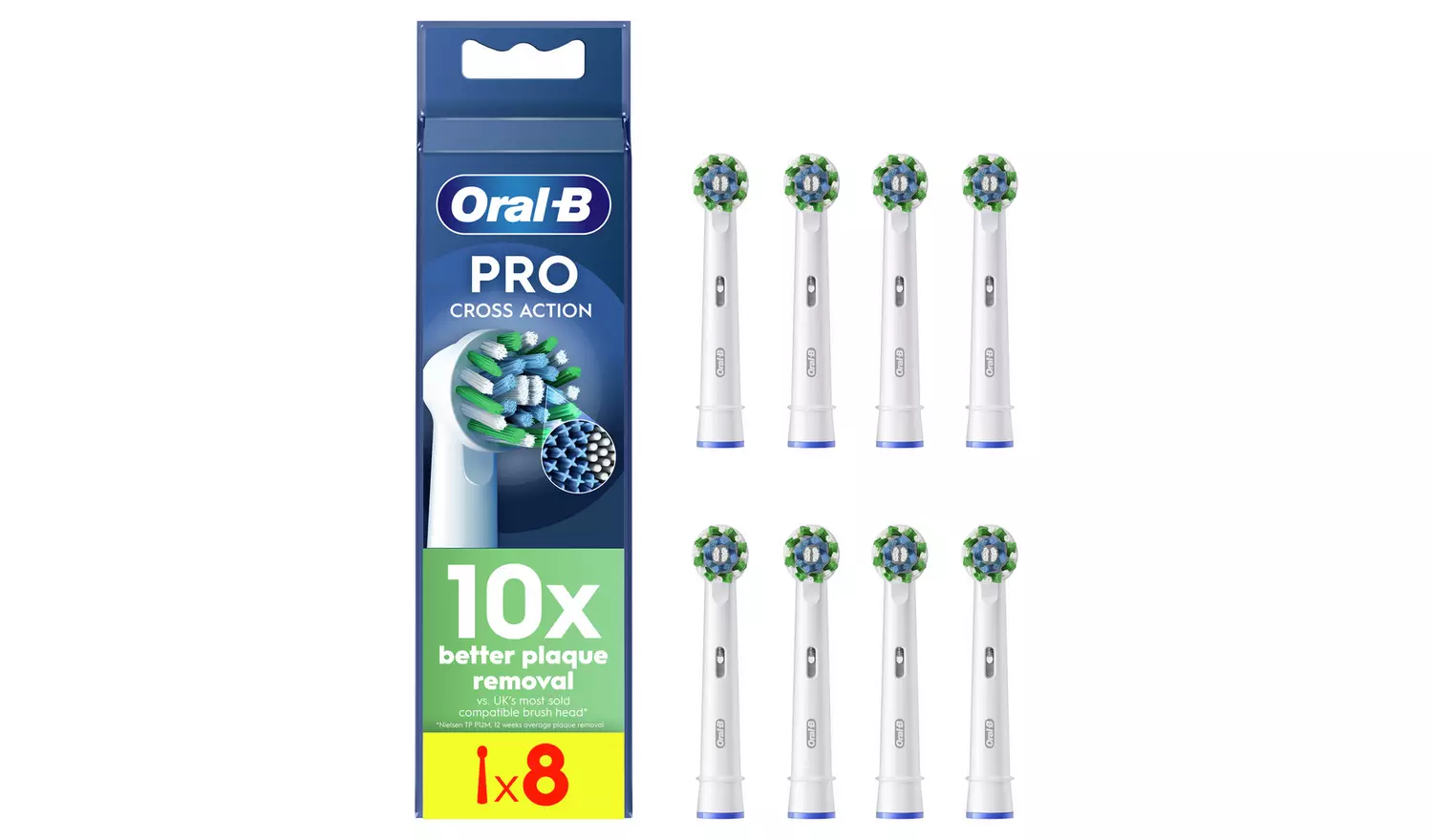 Oral-B Pro Cross Action Toothbrush Heads - 8 Pack