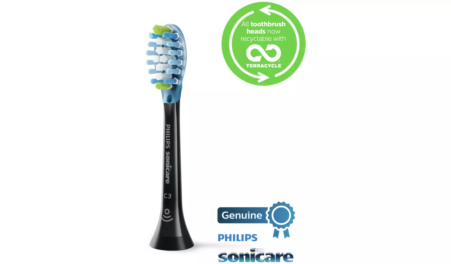 Philips Sonicare Premium Plaque Brush Heads Black 4 Pack