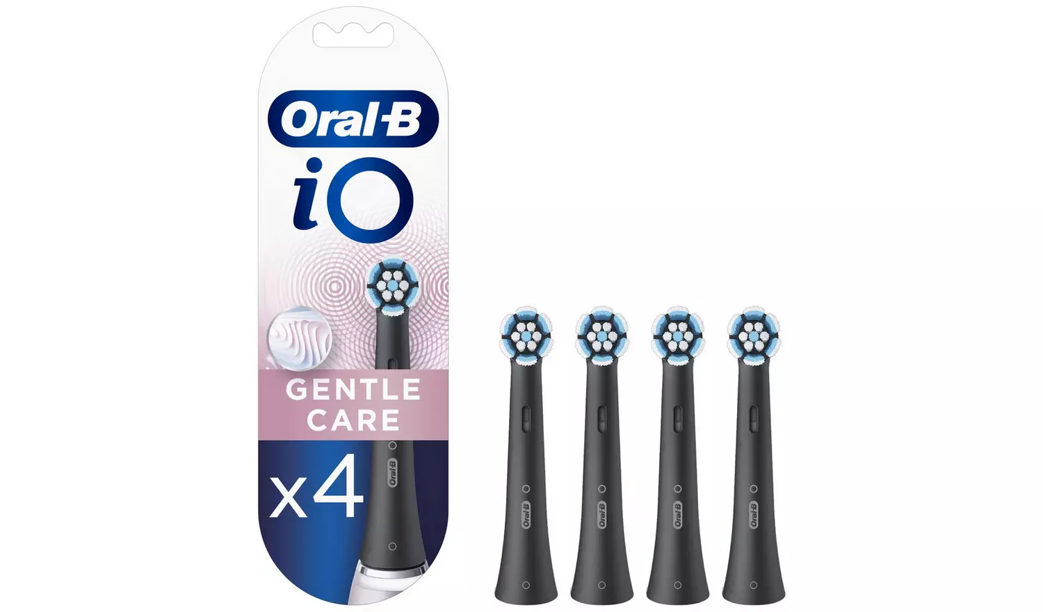 Oral-B iO Gentle Care Toothbrush Heads Black – 4 Pack
