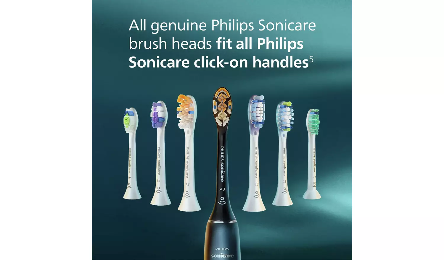 Philips Sonicare Optimal White Toothbrush Heads Black 6 Pack