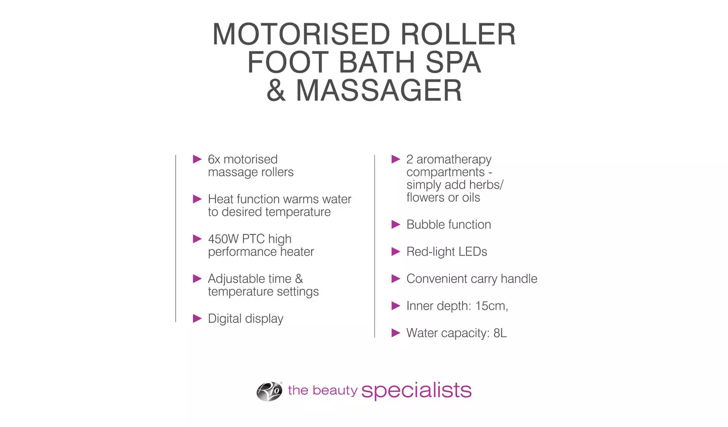 Rio Motorised Roller Foot Spa and Massager