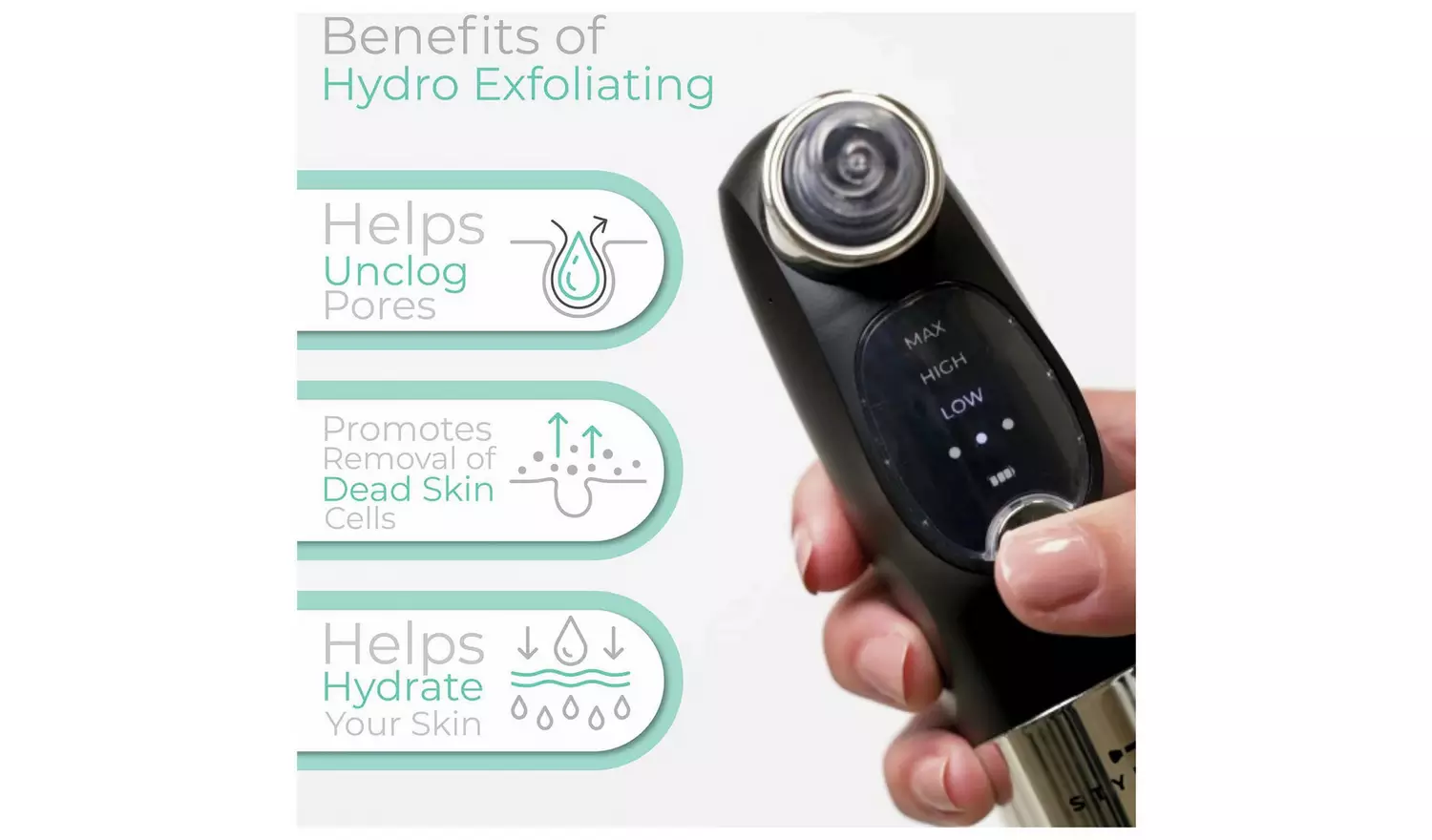 STYLPRO Rechargeable HydroExfoliator Handheld Massager