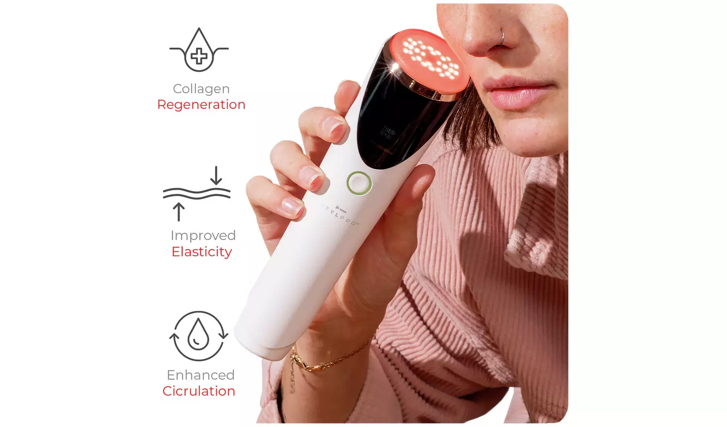 STYLPRO Pure Red LED Light Therapy Facial Device