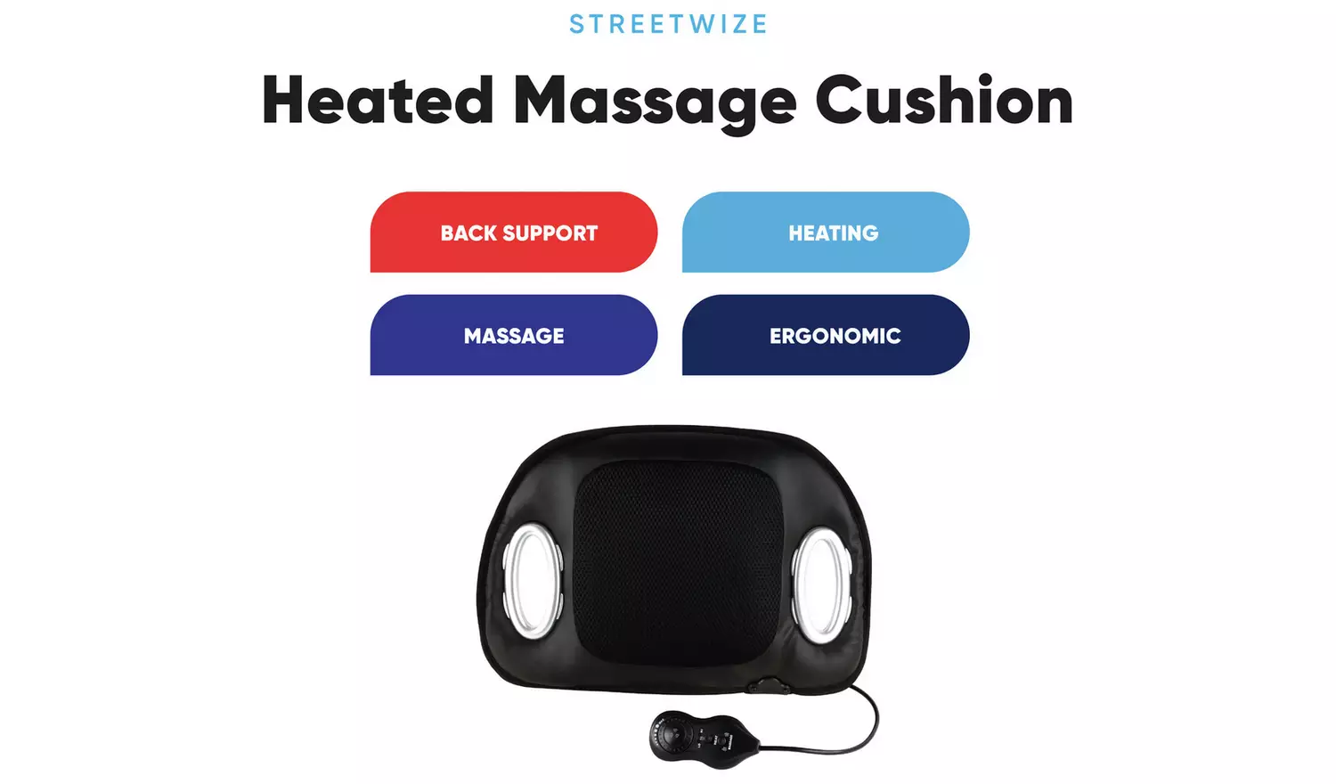 Streetwize Heated Back Support Cushion