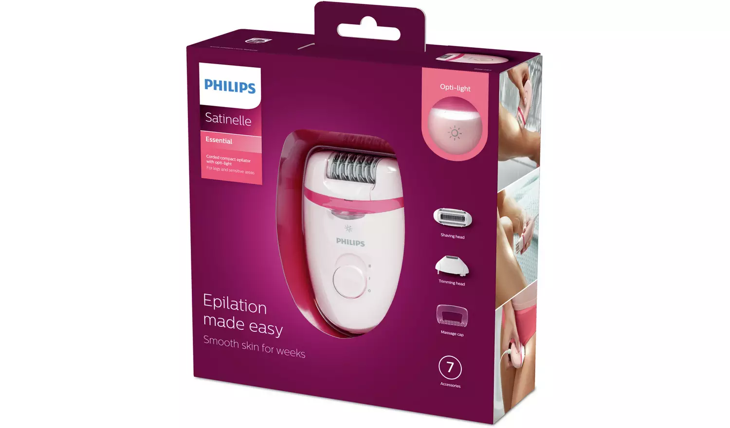 Philips Satinelle Essential Epilator 4000 Series, BRE285/00