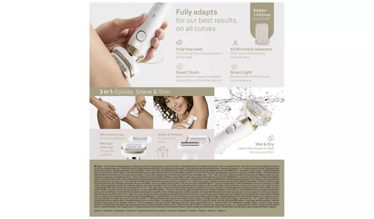 Braun Silk-epil 9 Flex 9-041 3D Wet & Dry Cordless Epilator
