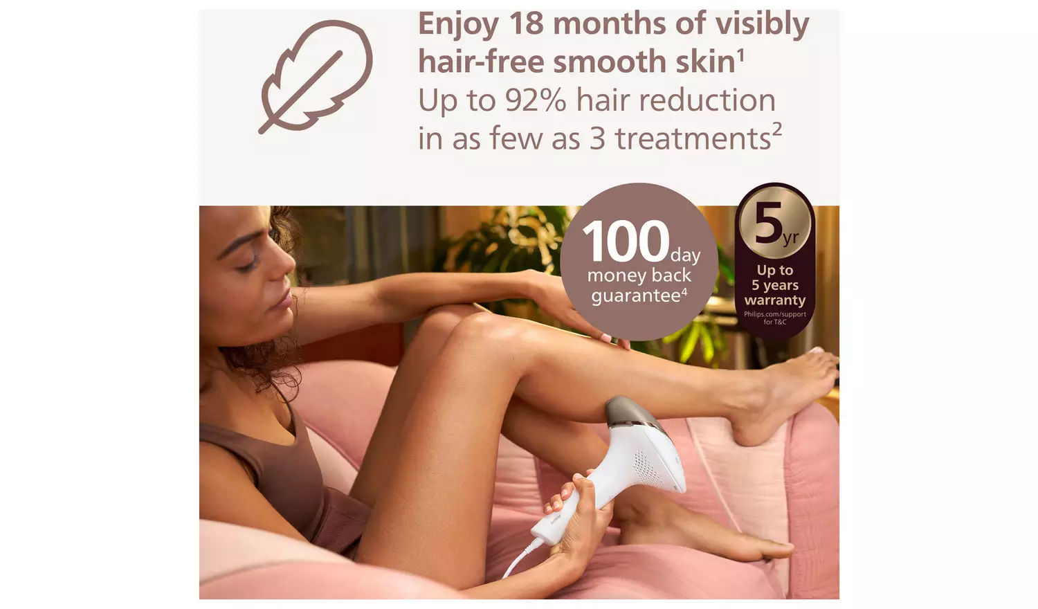 Philips Lumea Series 8000 BRI947/00 Corded IPL Hair Removal