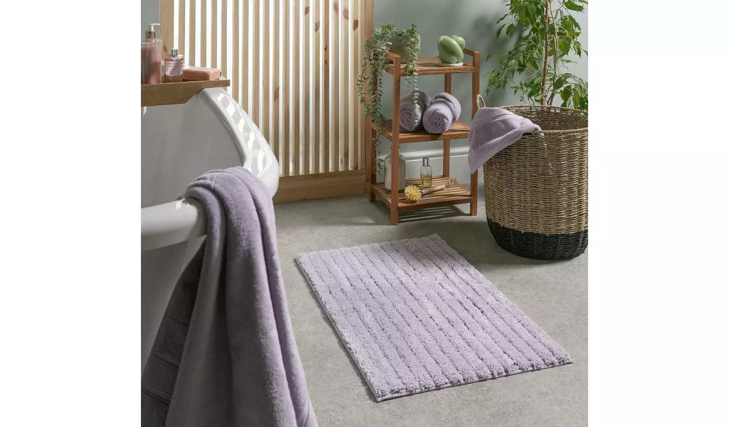 Habitat Supersoft Quick Dry Bath Mat - Lilac