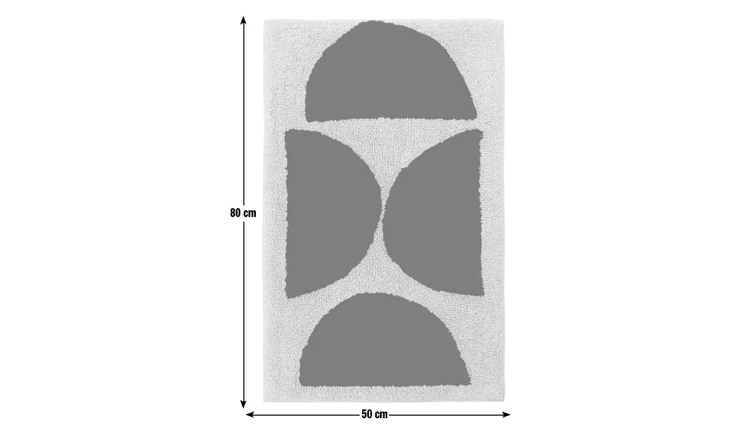 Habitat Cotton Geo Tufted Bath Mat - Grey & Black