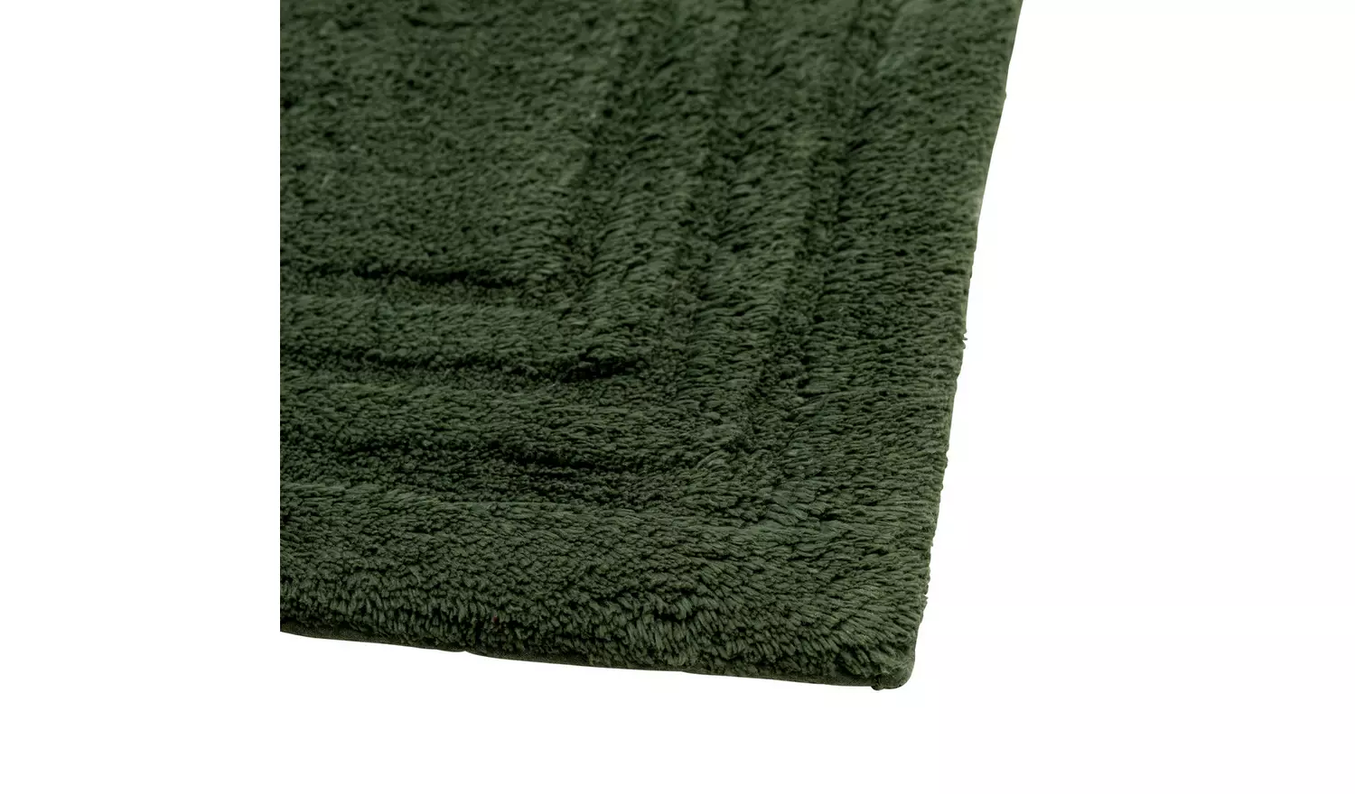 Habitat Cotton Deep Pile Tufted Bath Mat - Forest Green
