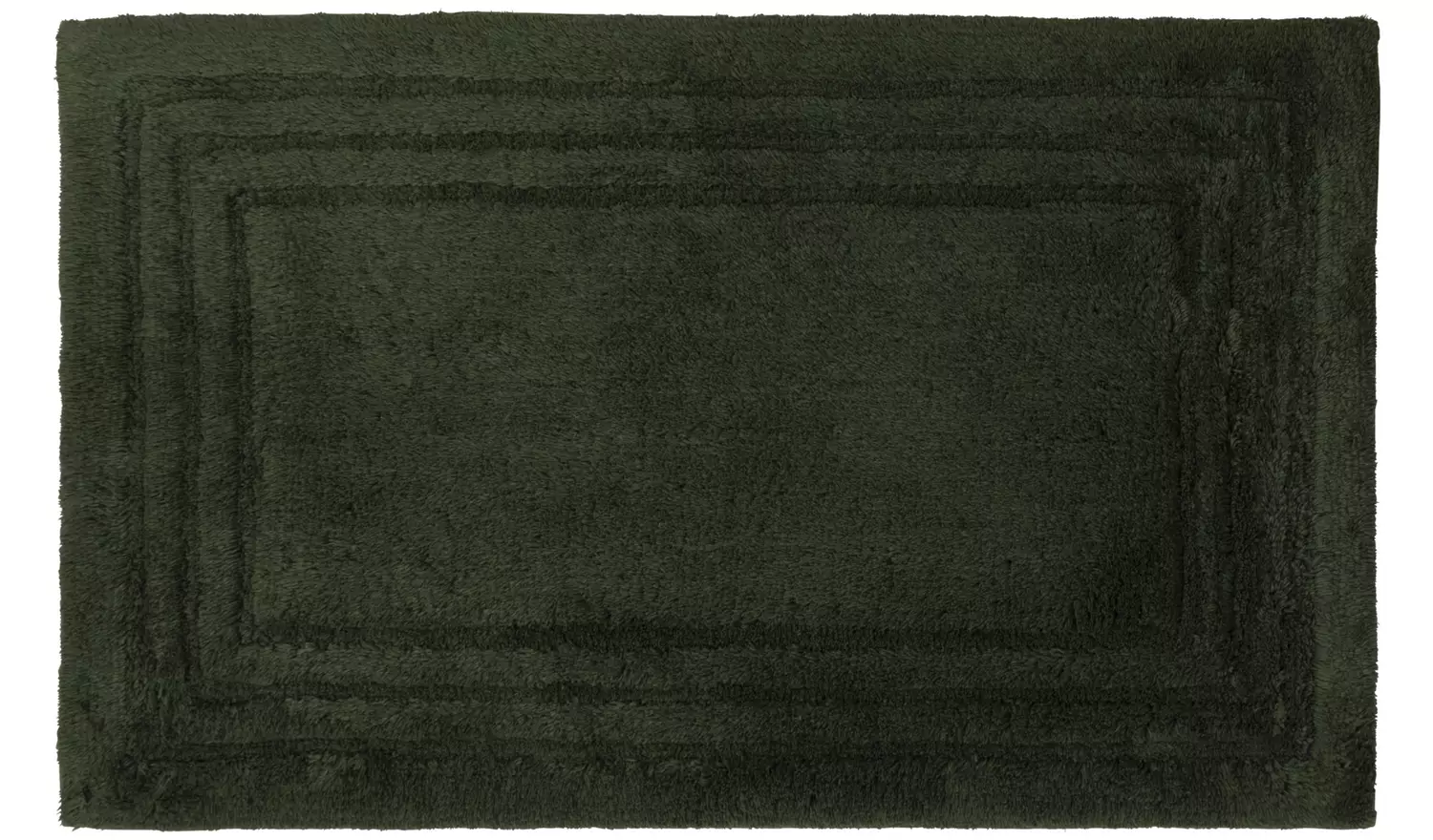 Habitat Cotton Deep Pile Tufted Bath Mat - Forest Green