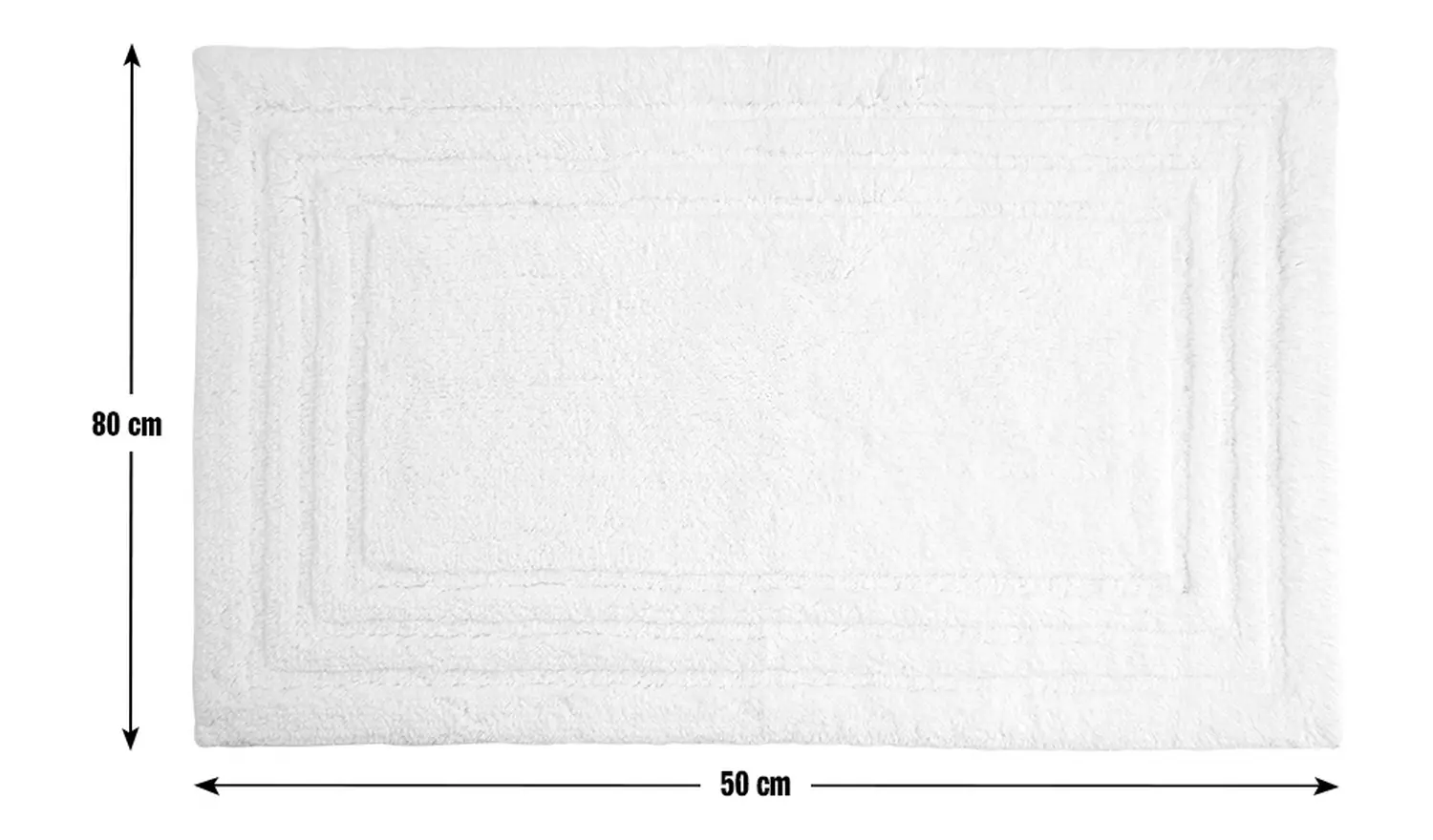 Habitat Cotton Deep Pile Tufted Bath Mat - White