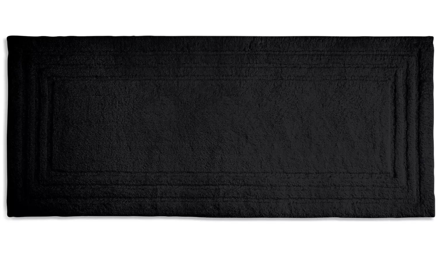 Habitat Deep Pile Black Cotton Cut Pile Bath Runner-100x40cm