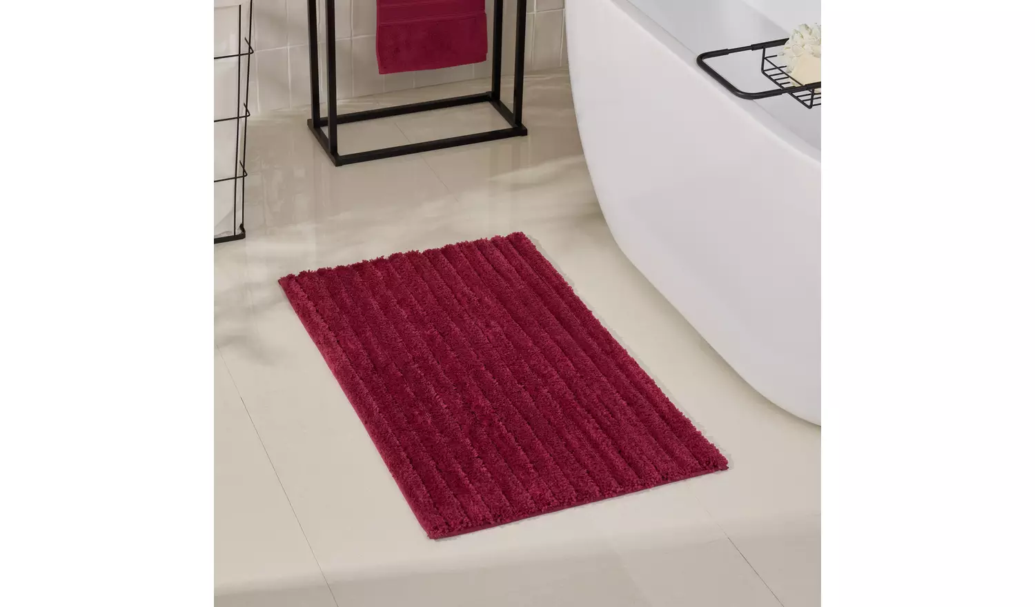 Habitat Supersoft Quick Dry Bath Mat - Plum