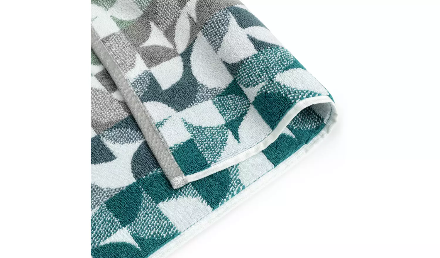 Habitat Geometric Bath Mat - Blue & Green