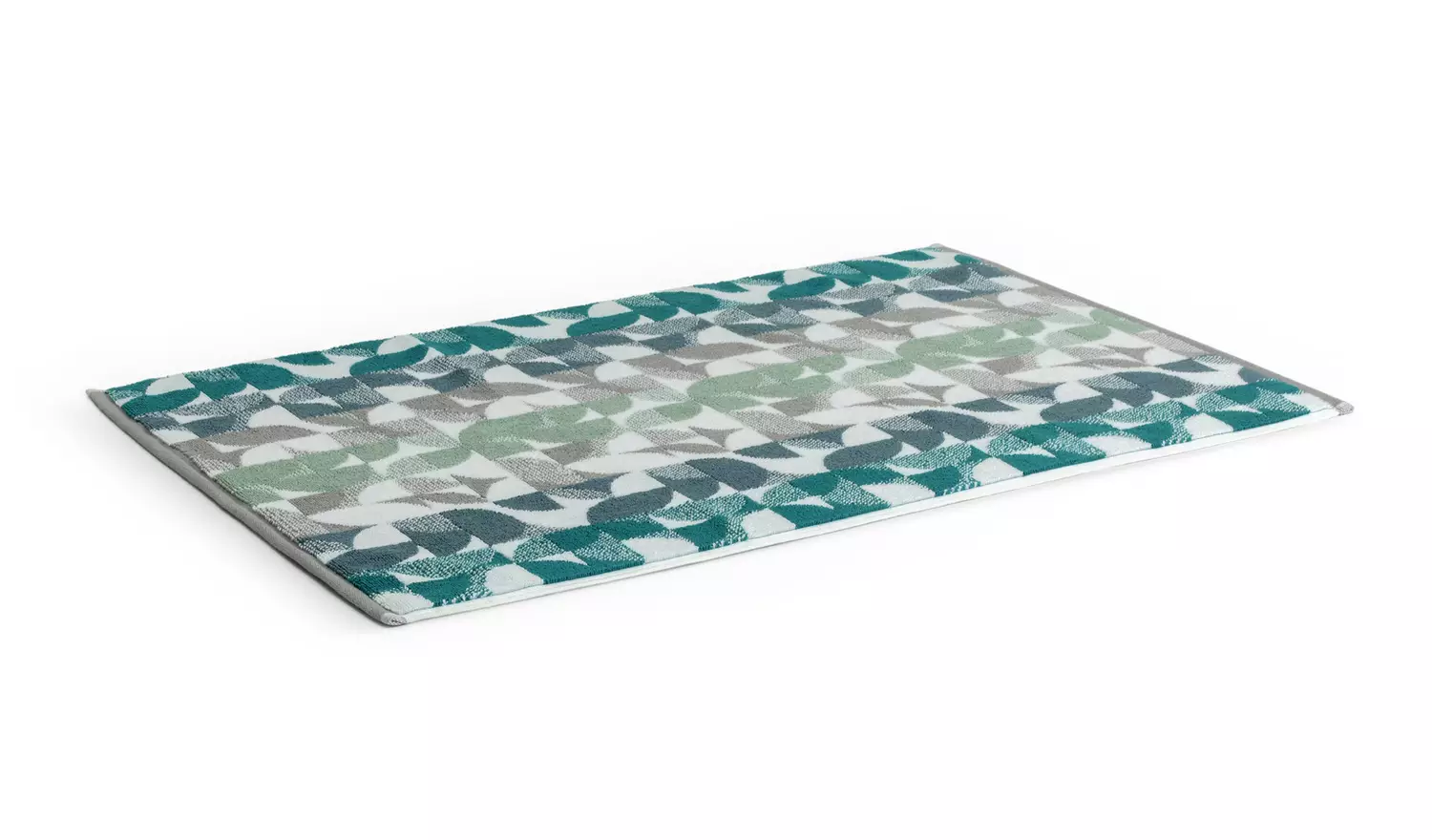 Habitat Geometric Bath Mat - Blue & Green