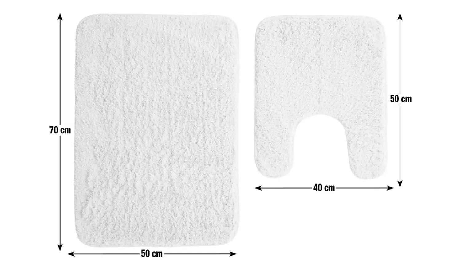 Argos Home Tufted Bath & Pedestal Mat Set - Cream