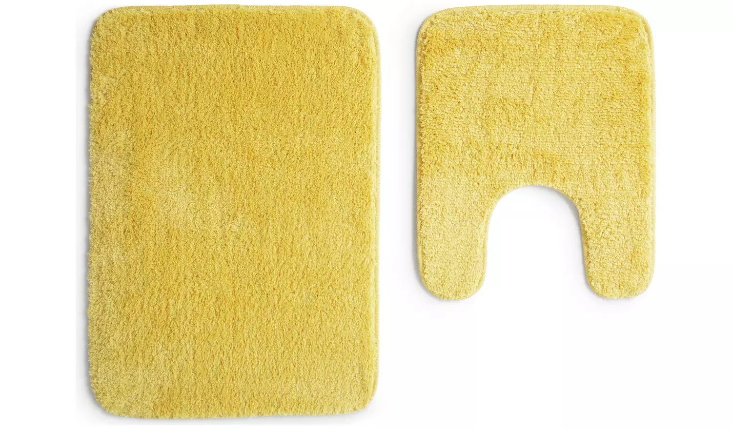 Argos Home Tufted Bath & Pedestal Mat Set - Mustard
