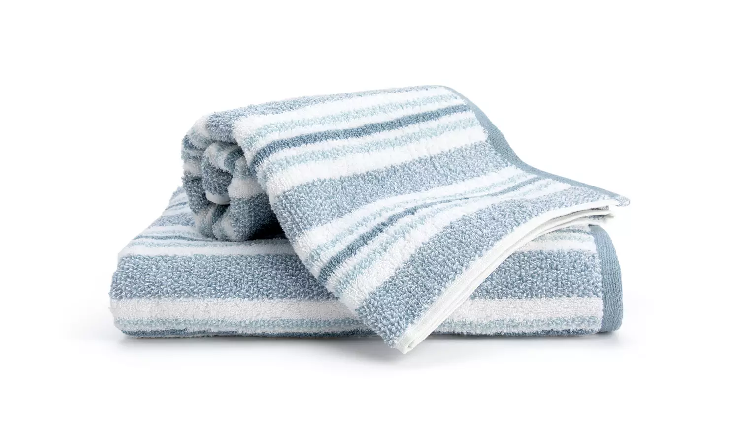Habitat Coastal Stripe 4 Piece Towel Bale - Blue & White