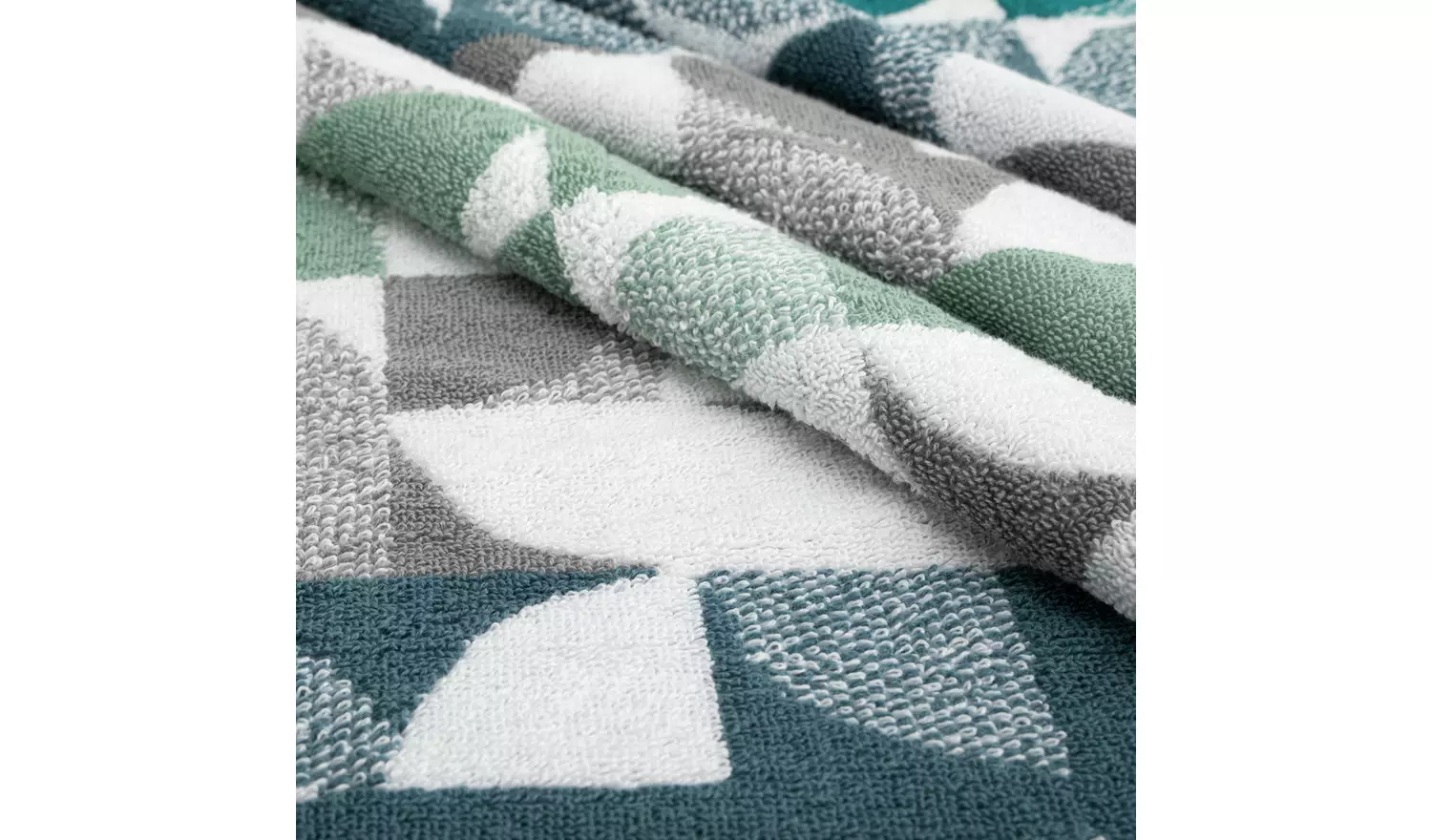 Habitat Geo Shape 4 Piece Towel Bale - Blue & Grey