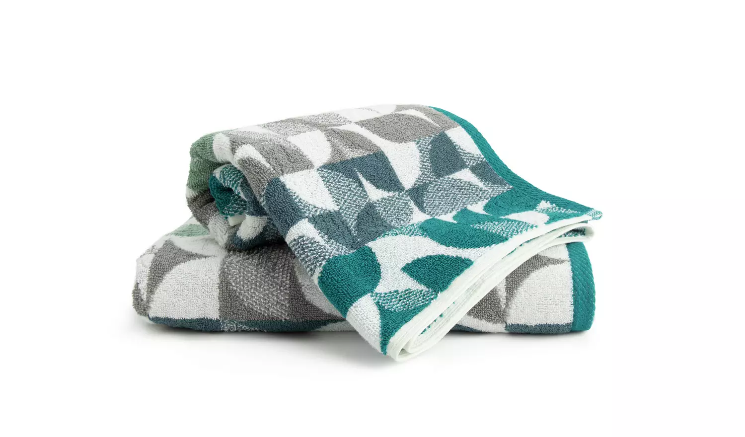 Habitat Geo Shape 4 Piece Towel Bale - Blue & Grey