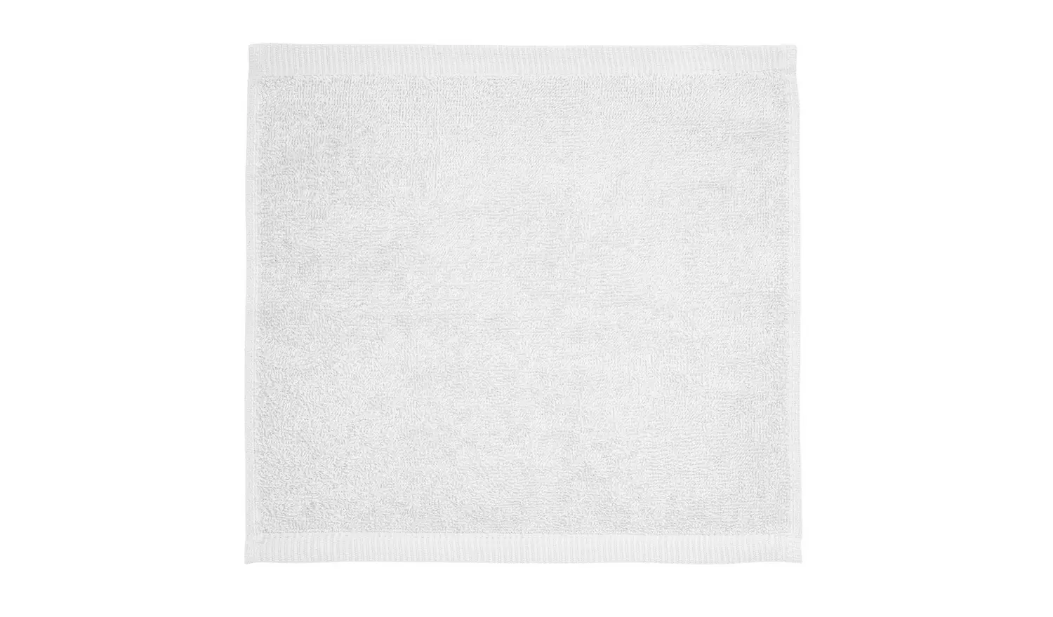 Home Essentials Plain 2 Pack Face Cloths - Super White