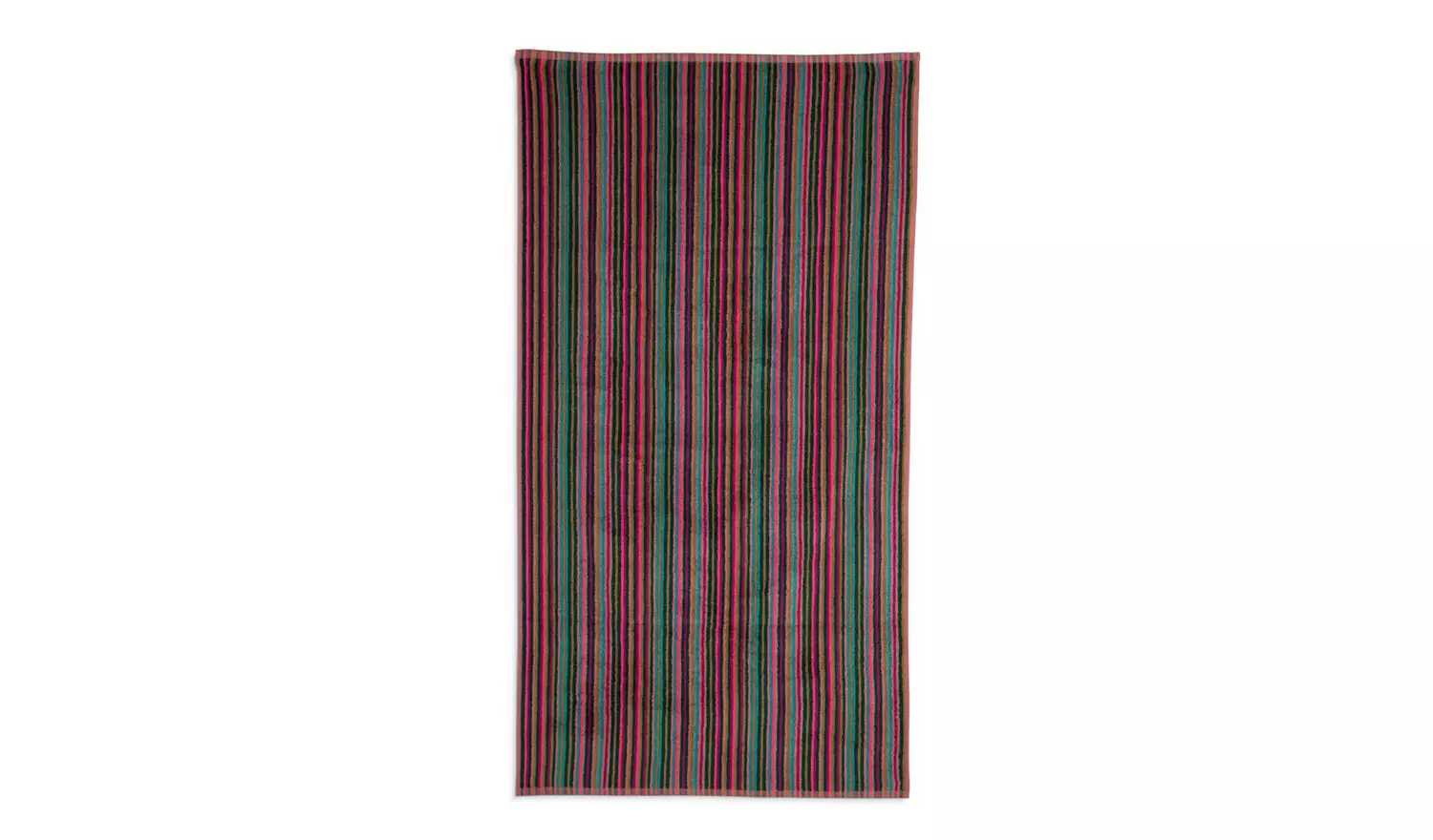 Habitat Cotton Skinny Bright Stripe Bath Sheet-Multicoloured