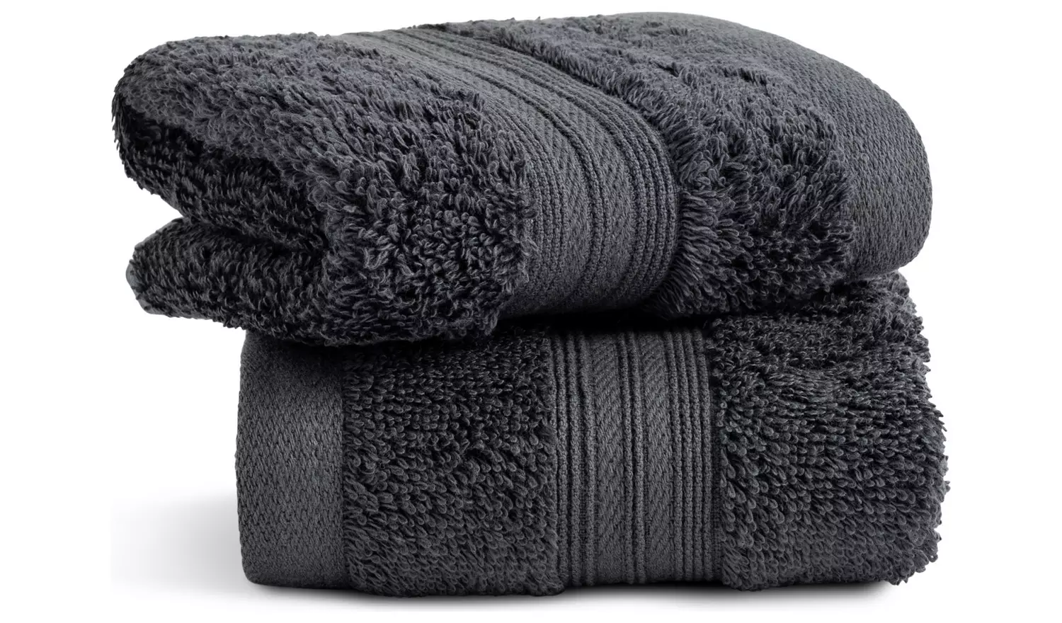 Habitat Egyptian Cotton 2 Piece Face Cloths - Slate Grey